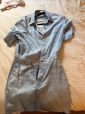 rag & bone Light Blue Denim Mini Dress